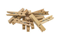 Klamerki ozdobne drewniane naturalne 7,2cm 12szt Brewis